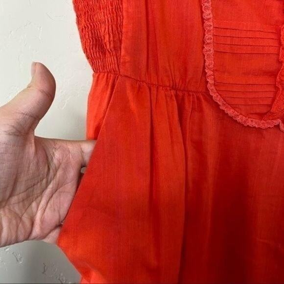 Maeve Anthropologie Oratory Lace Trim Bib Dress Medium - Picture 5 of 9